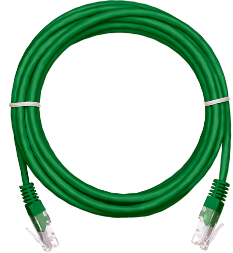 Кабель патч-корд U/UTP 5e кат. 2м Netlan EC-PC4UD55B-BC-PVC-020-GN-10 956845