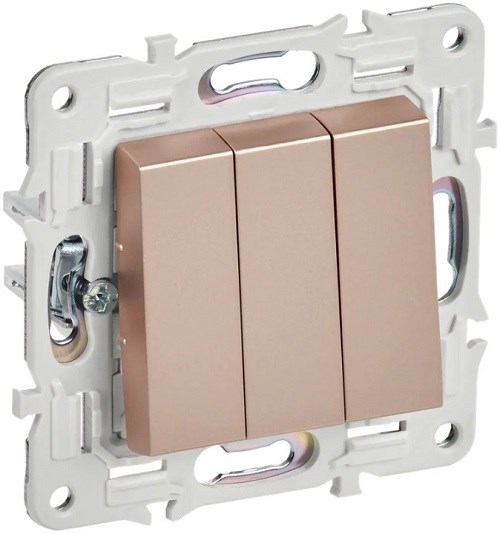 Выключатель трехклавишный  IEK SK-V30-0-10-K98 1157053