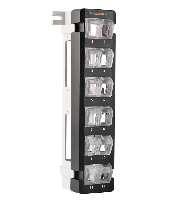 Патч-панель  NikoMax NMC-WP12-BLANK-BK 915731