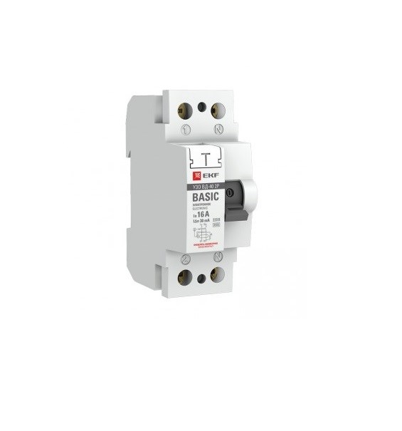 Выключатель дифференциального тока (ВДТ, УЗО)  EKF elcb-2-25-30e-sim 708239