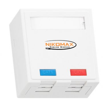 Компьютерная розетка настенная NikoMax NMC-WO2SE2-FT-ST-WT 396651