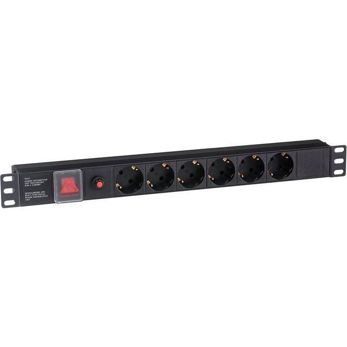 Блок розеток  Exegate ServerPro PDU-19H605 Al-6S-C14-SW-O 1041308