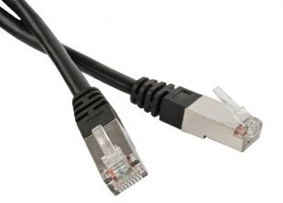 Кабель патч-корд F/UTP 5e кат. 5м Hyperline PC-LPM-STP-RJ45-RJ45-C5e-5M-LSZH-BK 466375