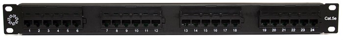 Патч-панель 19", 24xRJ45, UTP, Кат. 5е 5bites PPU50-01 659809