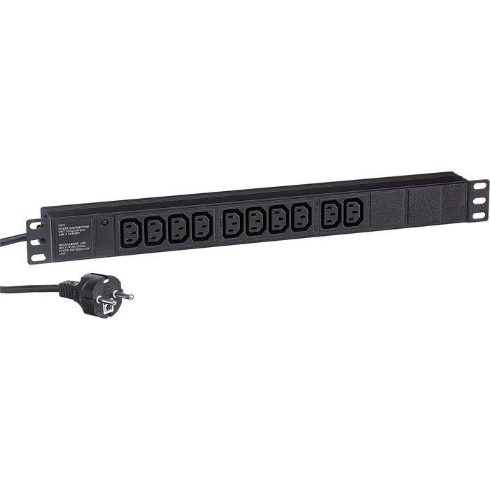 Блок розеток 19", 10 розеток Exegate ServerPro PDU-19H005 Al-10C13-EU3CU 1041295