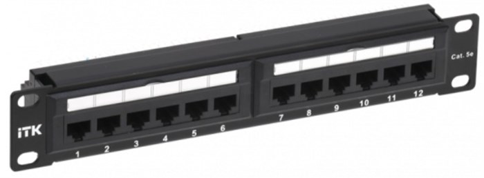 Патч-панель 10", 12xRJ45, UTP, Кат. 5е ITK PP12-1UC5EU-D05-10 1164680