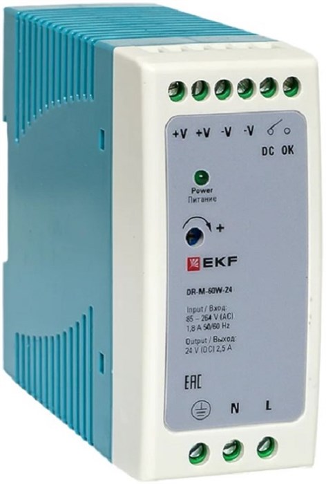 Блок питания  EKF DR-M-60W-24 1214821