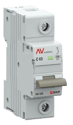 Автоматический выключатель  EKF mcb125-1-63D-av 1130044