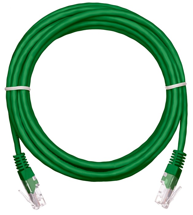 Кабель патч-корд U/UTP 5e кат. 3м Netlan EC-PC4UD55B-BC-PVC-030-GN-10 956849