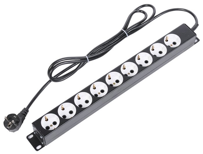 Блок розеток 19", 9 розеток ЦМО БР-9П-Ш-9005 642997