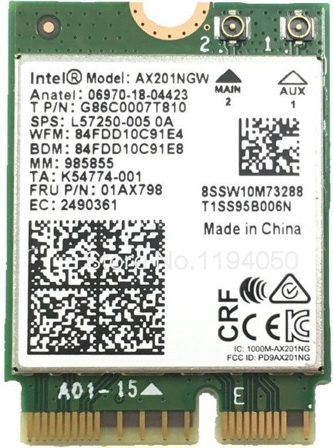 Сетевая карта  Intel AX201.NGWG.NV 845254
