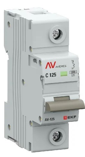 Автоматический выключатель  EKF mcb125-1-125D-av 1130042