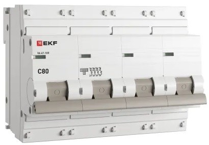 Автоматический выключатель  EKF mcb47100-4-80C-pro 1219875