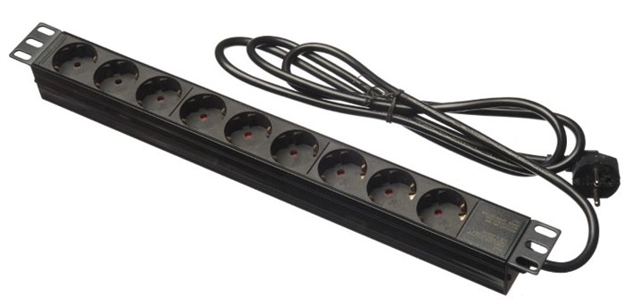 Блок розеток 19", 9 розеток Newmax NM-PD16A-9xSH-2.0 1088749