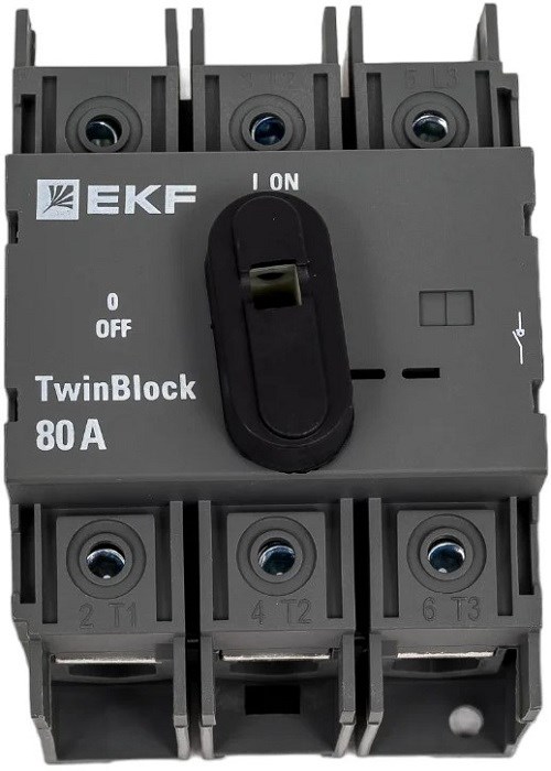 Рубильник  EKF tb-80-3p-f 1133504