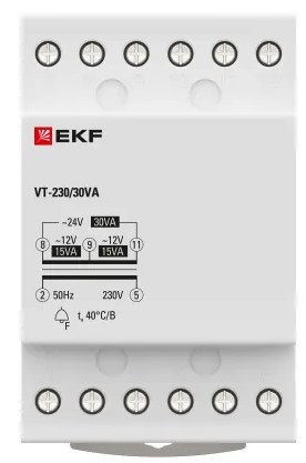 Трансформатор звонковый понижающий EKF bt-230/30va 1132858