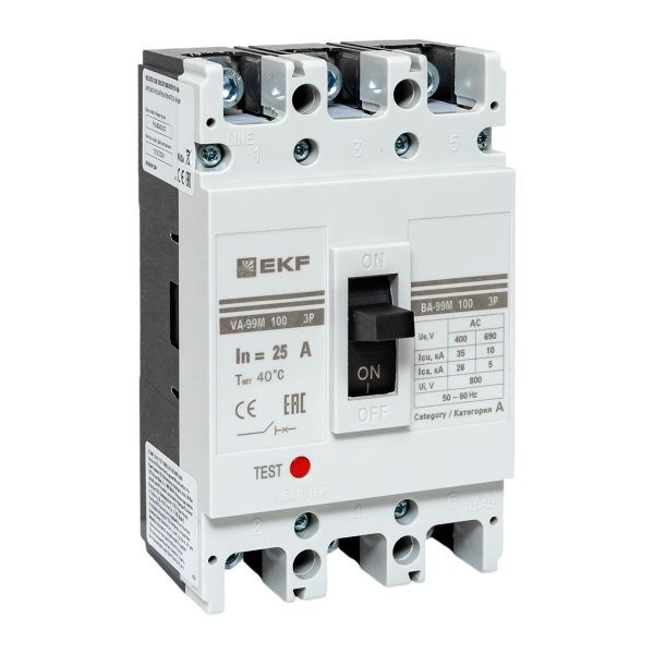 Автоматический выключатель в литом корпусе  EKF mccb99-100-25m 1145067
