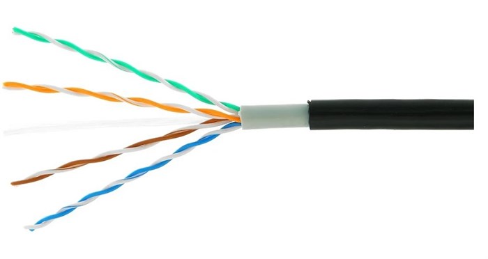 Кабель витая пара U/UTP 5e кат. 4 пары Cablexpert UPC-5051E-4-CU-OUT/100 1117134