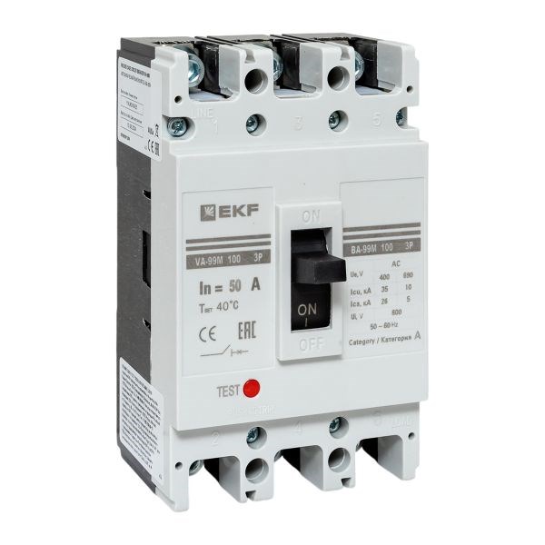 Автоматический выключатель в литом корпусе  EKF mccb99-100-50m 1145061