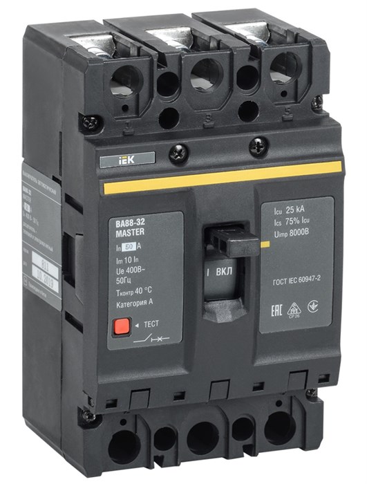 Автоматический выключатель в литом корпусе  IEK SVA10-3-0050-02 1147527