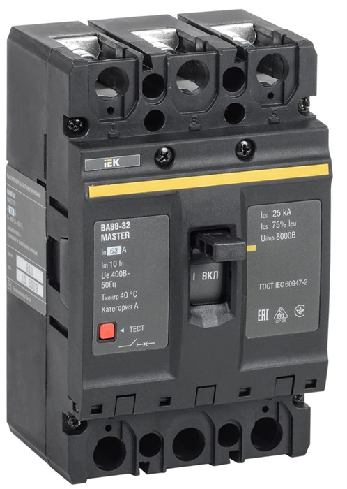 Автоматический выключатель в литом корпусе  IEK SVA10-3-0063-02 1147528