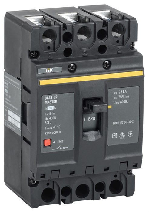 Автоматический выключатель в литом корпусе  IEK SVA10-3-0080-02 1147529