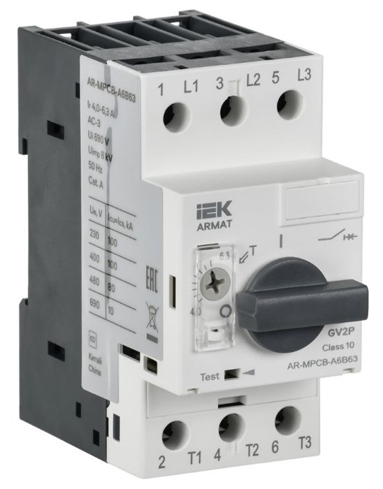 Автоматический выключатель для защиты двигателя  IEK AR-MPCB-A6B63 1160224