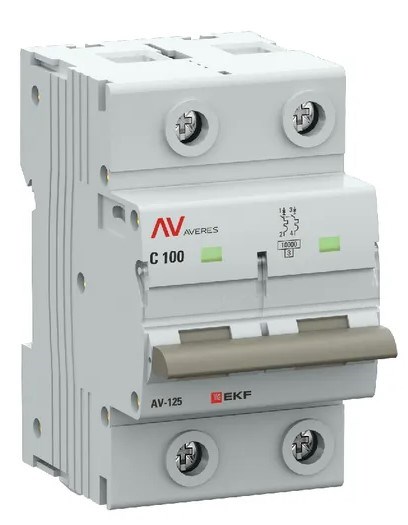 Автоматический выключатель  EKF mcb125-2-100D-av 1130049