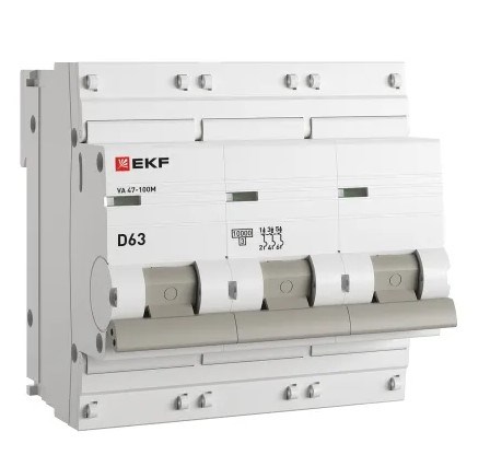 Автоматический выключатель  EKF mcb47100m-3-63D-pro 1129943