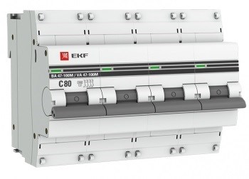 Автоматический выключатель  EKF mcb47100m-4-80C-pro 1126190