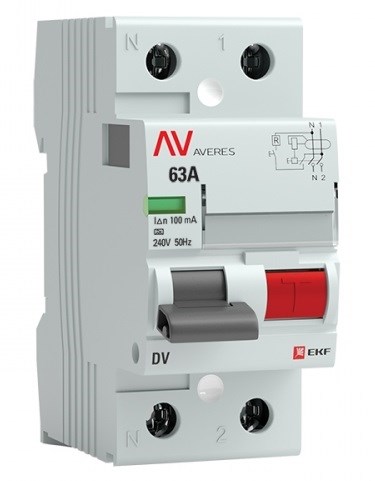 УЗО  EKF rccb-2-63-100-a-av 1126389