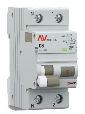 Автомат дифференциальный EKF rcbo10-1pn-6C-30-a-av 1126562