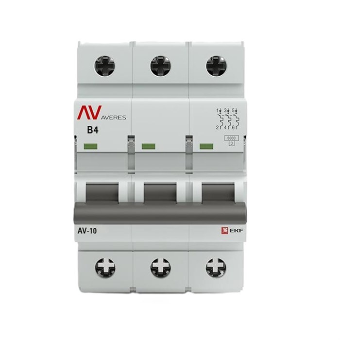 Автоматический выключатель  EKF mcb10-3-04B-av 1125966