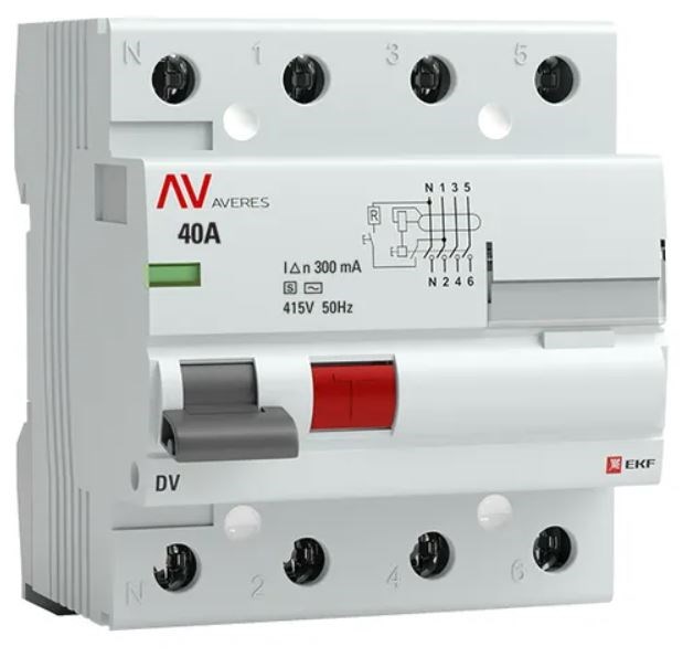 УЗО  EKF rccb-4-40-300-s-av 1126457