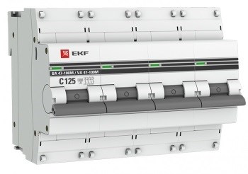 Автоматический выключатель  EKF mcb47100m-4-125C-pro 1126189