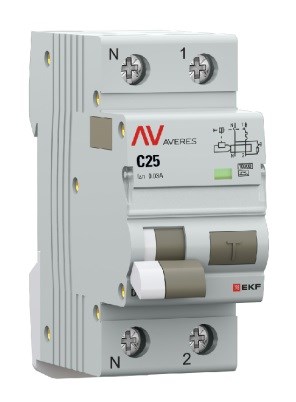 Автомат дифференциальный EKF rcbo10-1pn-25C-30-a-av 1126564