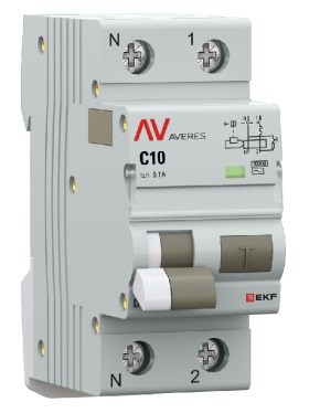 Автомат дифференциальный EKF rcbo10-1pn-10C-100-ac-av 1126655
