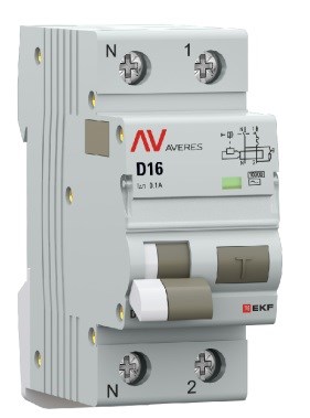 Автомат дифференциальный EKF rcbo10-1pn-16D-100-ac-av 1126665