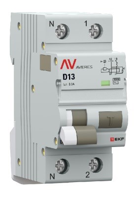 Автомат дифференциальный EKF rcbo10-1pn-13D-300-ac-av 1126688