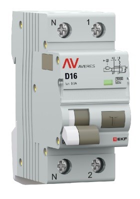Автомат дифференциальный EKF rcbo10-1pn-16D-300-ac-av 1126689