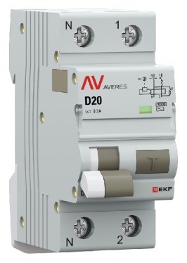Автомат дифференциальный EKF rcbo10-1pn-20D-300-ac-av 1126690