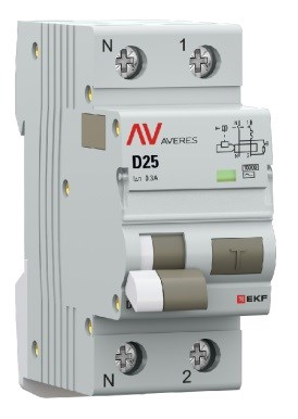 Автомат дифференциальный EKF rcbo10-1pn-25D-300-ac-av 1126691