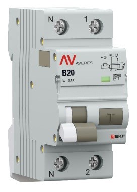 Автомат дифференциальный EKF rcbo10-1pn-20B-100-ac-av 1126650