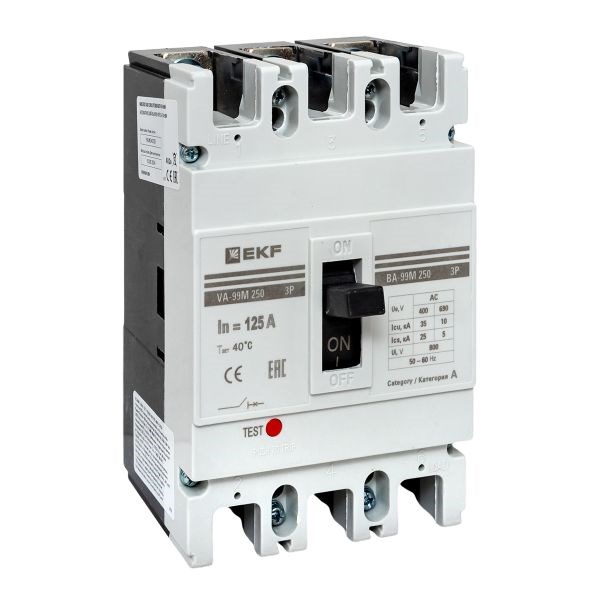 Автоматический выключатель в литом корпусе  EKF mccb99-250-125m 1145072