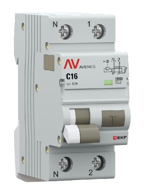 Автомат дифференциальный EKF rcbo10-1pn-16C-300-ac-av 1126681