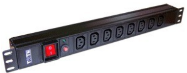 Блок розеток 19", 8 розеток TWT TWT-PDU19-10A8C3 524014