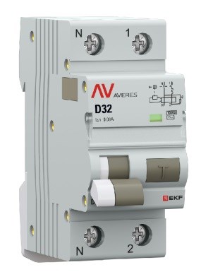 Автомат дифференциальный EKF rcbo10-1pn-32D-30-ac-av 1126644