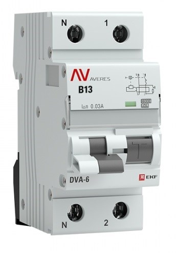 Автомат дифференциальный EKF rcbo6-1pn-13B-30-a-av 1126195