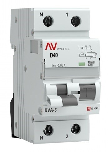 Автомат дифференциальный EKF rcbo6-1pn-40D-30-a-av 1126214