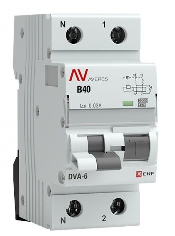 Автомат дифференциальный EKF rcbo6-1pn-40B-30-a-av 1126197